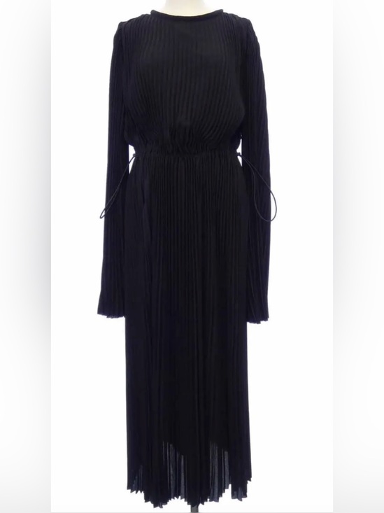 Balenciaga Dresses & Skirts - Balenciaga Black Pleated Long-Sleeve Maxi Dress